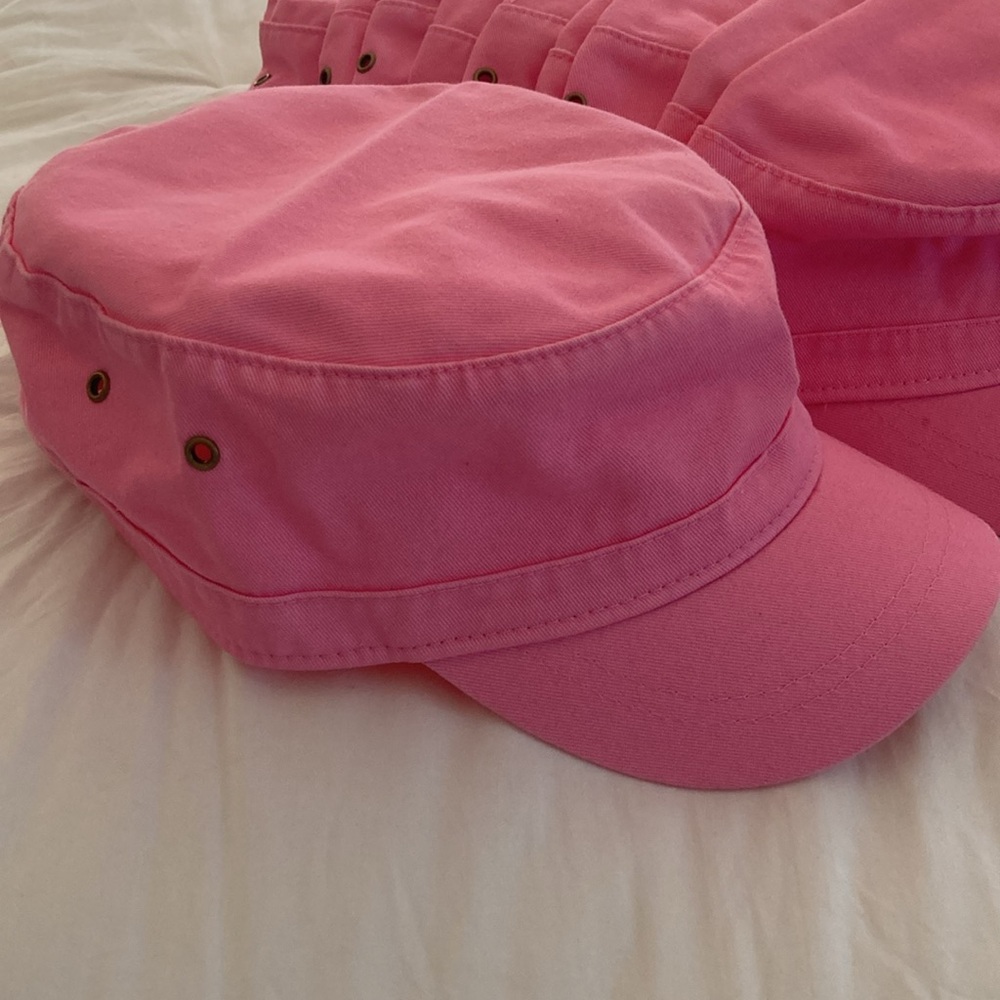 Pkg of 10 🆕 Pink Cotton Ladies Hats! A REAL STEAL at $9. for all 10 ! BULK SALE! - Picture 2 of 5